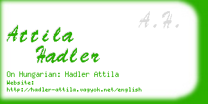 attila hadler business card